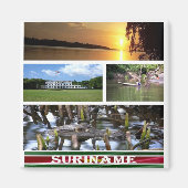 zSR003 SURINAME, Mozaïek, Amerika, Fridge Magneet (Voorkant)