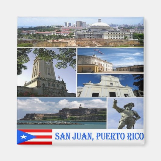 zSR019 PUERTO RICO, Mosaic, San Juan, Fridge Magneet (Voorkant)