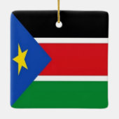 zSS001 ZUID-SOEDAN Vlag, Afrika, Keramisch Ornament (Achterkant)