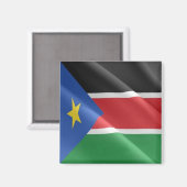 zSS002 ZUIDSUDAN, Golfvlag, Afrika, Fridge Magneet (Voorkant / Achterkant)