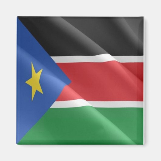 zSS002 ZUIDSUDAN, Golfvlag, Afrika, Fridge Magneet (Voorkant)
