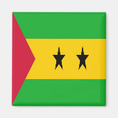 ZST001 SAO TOMÈ en PRINCIPE, Vlag, Afrika, Magneet (Voorkant)