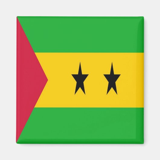 ZST001 SAO TOMÈ en PRINCIPE, Vlag, Afrika, Magneet (Voorkant)