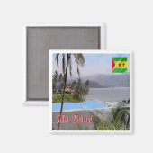 zST003 SAO TOME", Panorama, Afrika, Fridge Magneet (Voorkant / Achterkant)