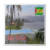 zST003 SAO TOME", Panorama, Afrika, Tegeltje (Voorkant)