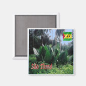 zST004 SAO TOME, Afrika, Fridge Magneet (Voorkant / Achterkant)