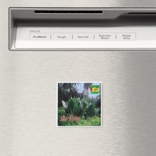 zST004 SAO TOME, Afrika, Fridge Magneet (Insitu (Vaatwasser))