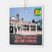 zST006 SAO TOMÈ het presidentieel paleis, Keramisch Ornament (Links)