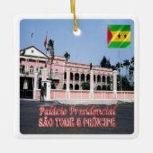 zST006 SAO TOMÈ het presidentieel paleis, Keramisch Ornament (Voorkant)