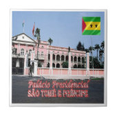 zST006 SAO TOME' The Presidential Palace, Tegeltje (Voorkant)