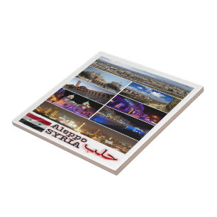 zSY003 collage van ALEPPO, Syrië, Azië, Tegeltje