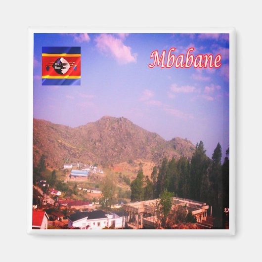 zSZ005 MBABANE, Swaziland, Afrika, Fridge Magneet (Voorkant)