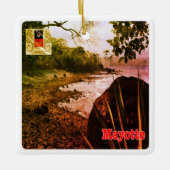 zT003 MAYOTTE, Beach, Afrika, Keramisch Ornament (Voorkant)