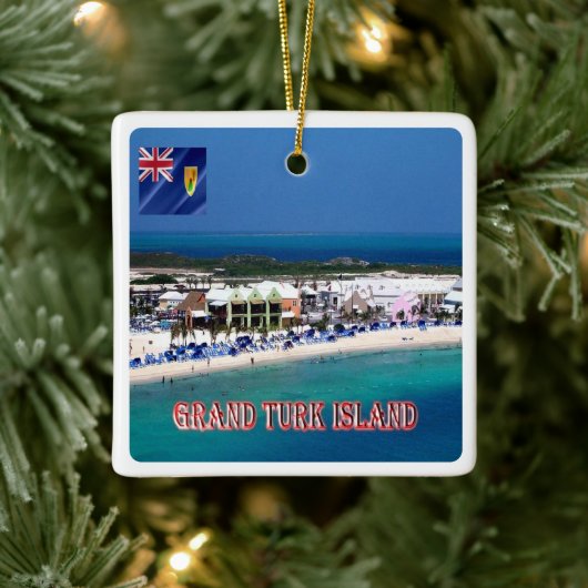zTC005 GRAND TURK ISLAND, Turks en Caicos, Keramisch Ornament (Boom)
