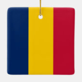 zTD001 TSJAAD, Vlag, Afrika, Keramisch Ornament (Achterkant)
