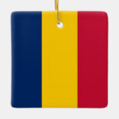 zTD001 TSJAAD, Vlag, Afrika, Keramisch Ornament (Voorkant)