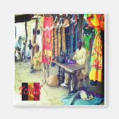 zTD003 CHAD, Markt in Tsjaad, Afrika, Fridge Magneet (Voorkant)