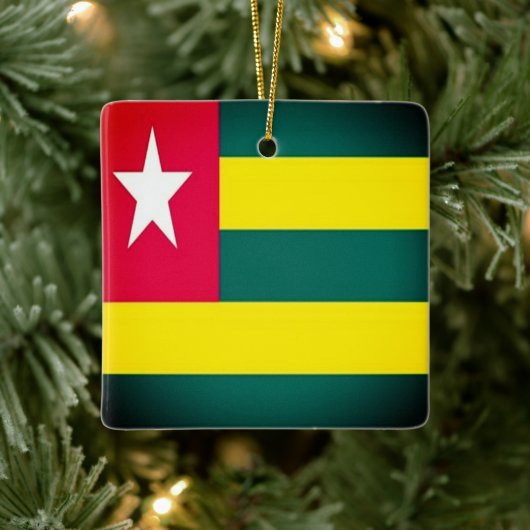 zTG001 TOGO Vlag, Afrika, Keramisch Ornament (Boom)