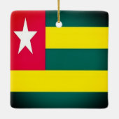 zTG001 TOGO Vlag, Afrika, Keramisch Ornament (Achterkant)