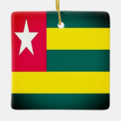 zTG001 TOGO Vlag, Afrika, Keramisch Ornament (Voorkant)