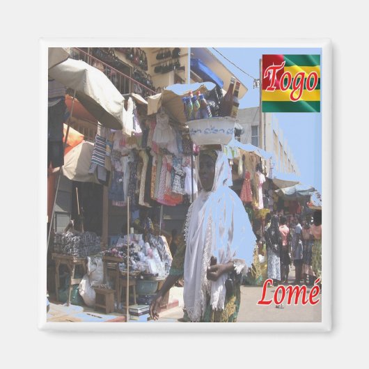 ZTG004 LOME' Togo, Afrika, Fridge Magneet (Voorkant)