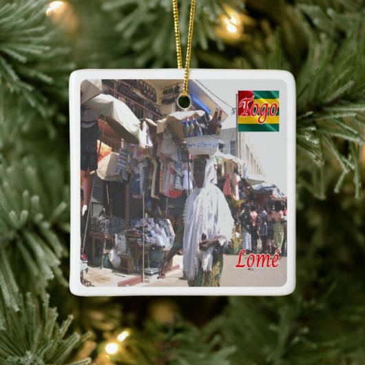 zTG004 LOME' Togo, Afrika, Keramisch Ornament (Boom)