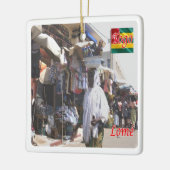 zTG004 LOME' Togo, Afrika, Keramisch Ornament (Links)