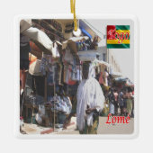 zTG004 LOME' Togo, Afrika, Keramisch Ornament (Voorkant)