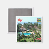 zTG006 LOME' Togo, Afrika, Fridge Magneet (Voorkant / Achterkant)