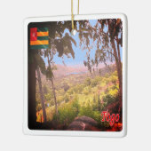 ZTG007 TOGO, regio Kara, Afrika, Keramisch Ornament (Links)