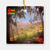 ZTG007 TOGO, regio Kara, Afrika, Keramisch Ornament (Voorkant)