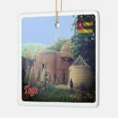 zTG008 TOGO, Taberma House, Afrika, Keramisch Ornament (Links)
