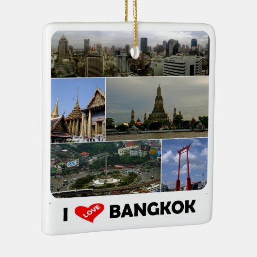 zTH005 i love Bangkok, Thailand, Azië, Keramisch Ornament (Rechts)