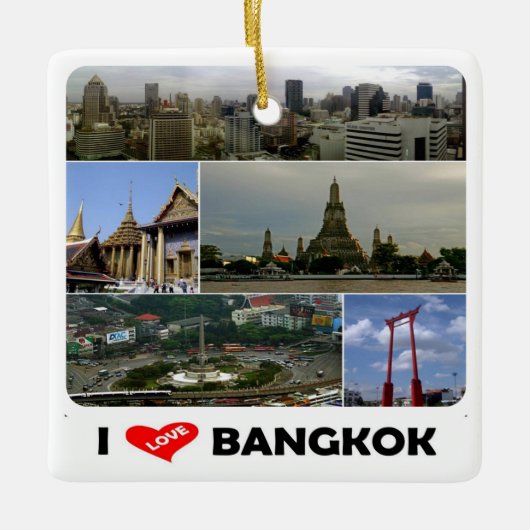 zTH005 i love Bangkok, Thailand, Azië, Keramisch Ornament (Voorkant)