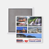 zTH006 i love THAILAND potpourri, Asia, Fridge Magneet (Voorkant / Achterkant)