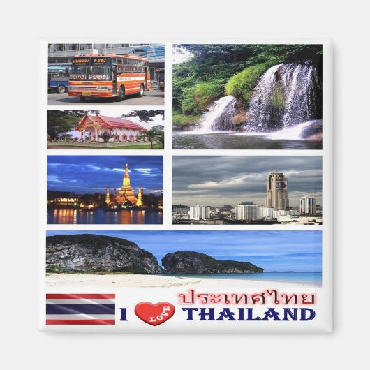 zTH006 i love THAILAND potpourri, Asia, Fridge Magneet (Voorkant)