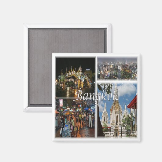 zTH008 mozaïek van BANGKOK, Thailand, Azië, Fridge Magneet (Voorkant / Achterkant)