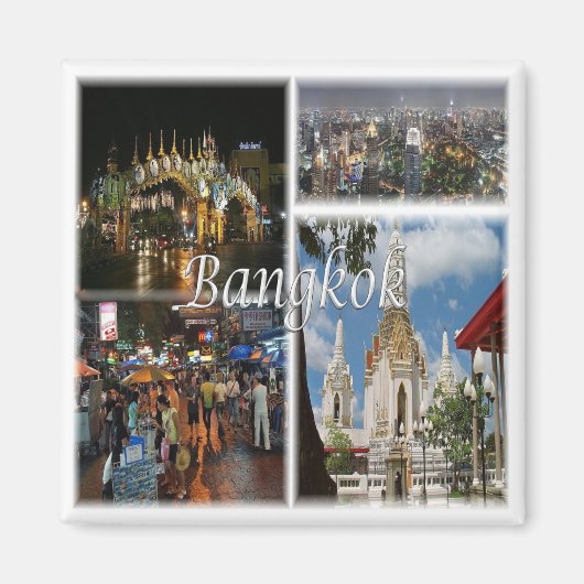 zTH008 mozaïek van BANGKOK, Thailand, Azië, Fridge Magneet (Voorkant)