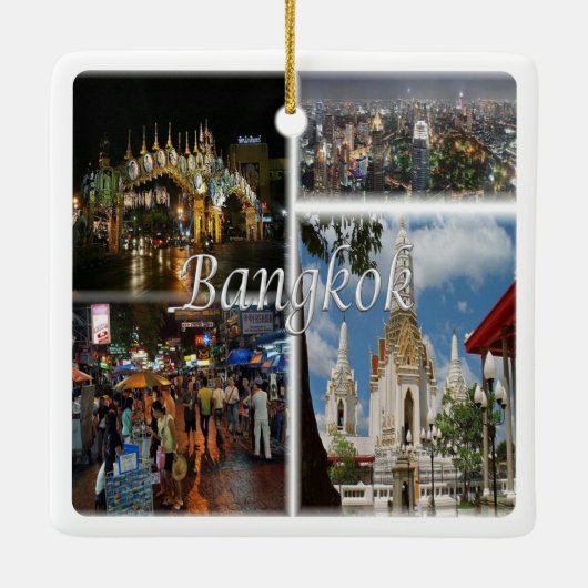 zTH008 mozaïek van BANGKOK, Thailand, Azië, Keramisch Ornament (Achterkant)