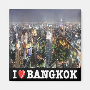 zTH012 i love BANGKOK by night, Thailand, Fridge Magneet