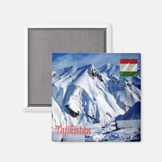 ZTJ004 MINING in Tadzjikistan, Azië, Fridge Magneet (Voorkant / Achterkant)