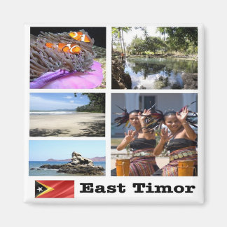 zTL003 EAST TIMOR collage TIMOR-LESTE, Fridge Magneet