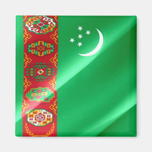 zTM002 zwaait Turkmenistan, Fridge Magneet