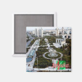 zTM006 uitzicht ASHGABAT, Turkmenistan Asia, Fridg Magneet (Voorkant / Achterkant)