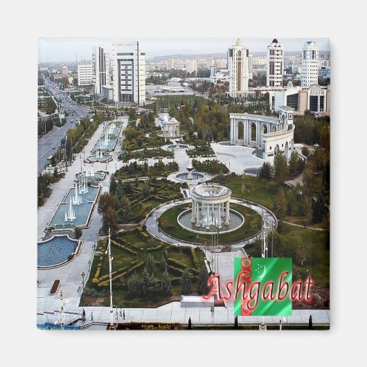 zTM006 uitzicht ASHGABAT, Turkmenistan Asia, Fridg Magneet (Voorkant)