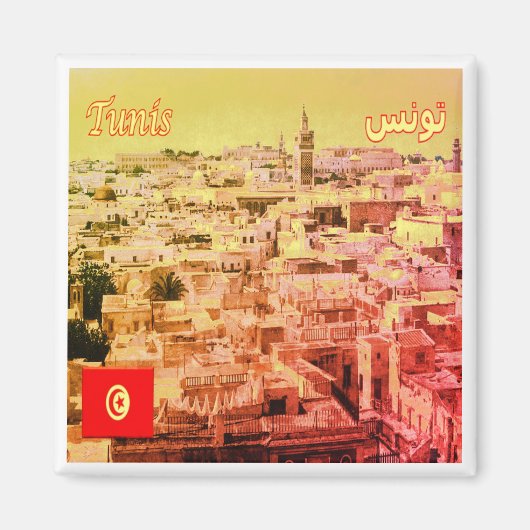 ZTN013 TUNIS, Tunesië, Afrika, Fridge Magneet (Voorkant)