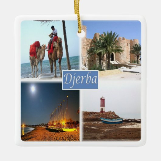 zTN017 DJERBA, Mosaic, Tunesië, Afrika, Keramisch Ornament (Voorkant)