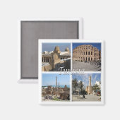 ZTN018 TUNESIË, Mozaïek, Afrika, Fridge Magneet (Voorkant / Achterkant)