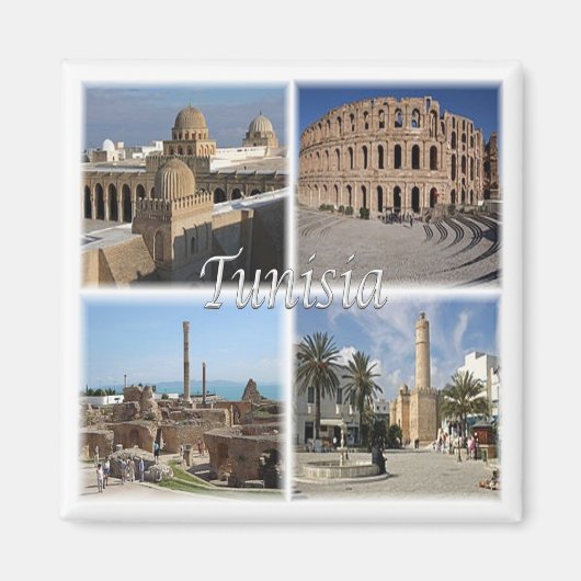 ZTN018 TUNESIË, Mozaïek, Afrika, Fridge Magneet (Voorkant)