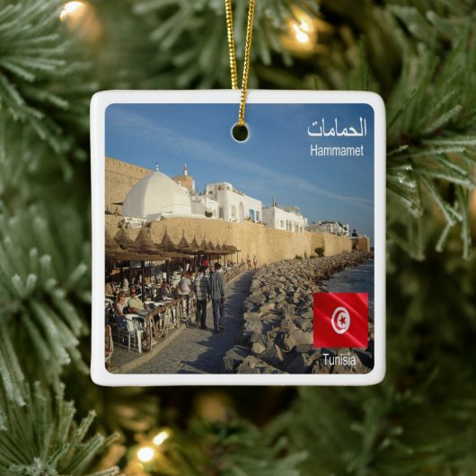 zTN019 HAMMAMET EL-AhMĀMĀMĀT, Tunesië, Keramisch Ornament (Boom)